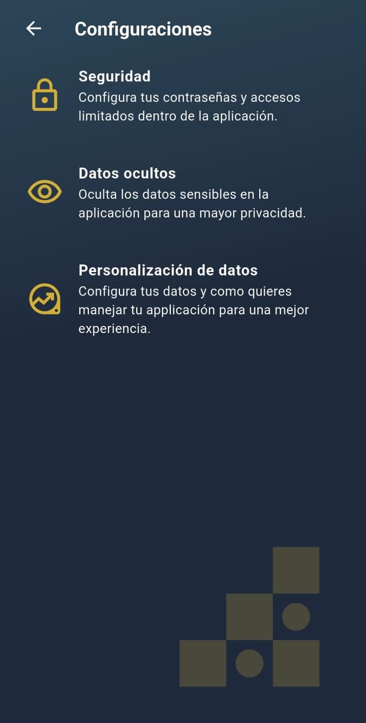 Configuraciones de GGastos